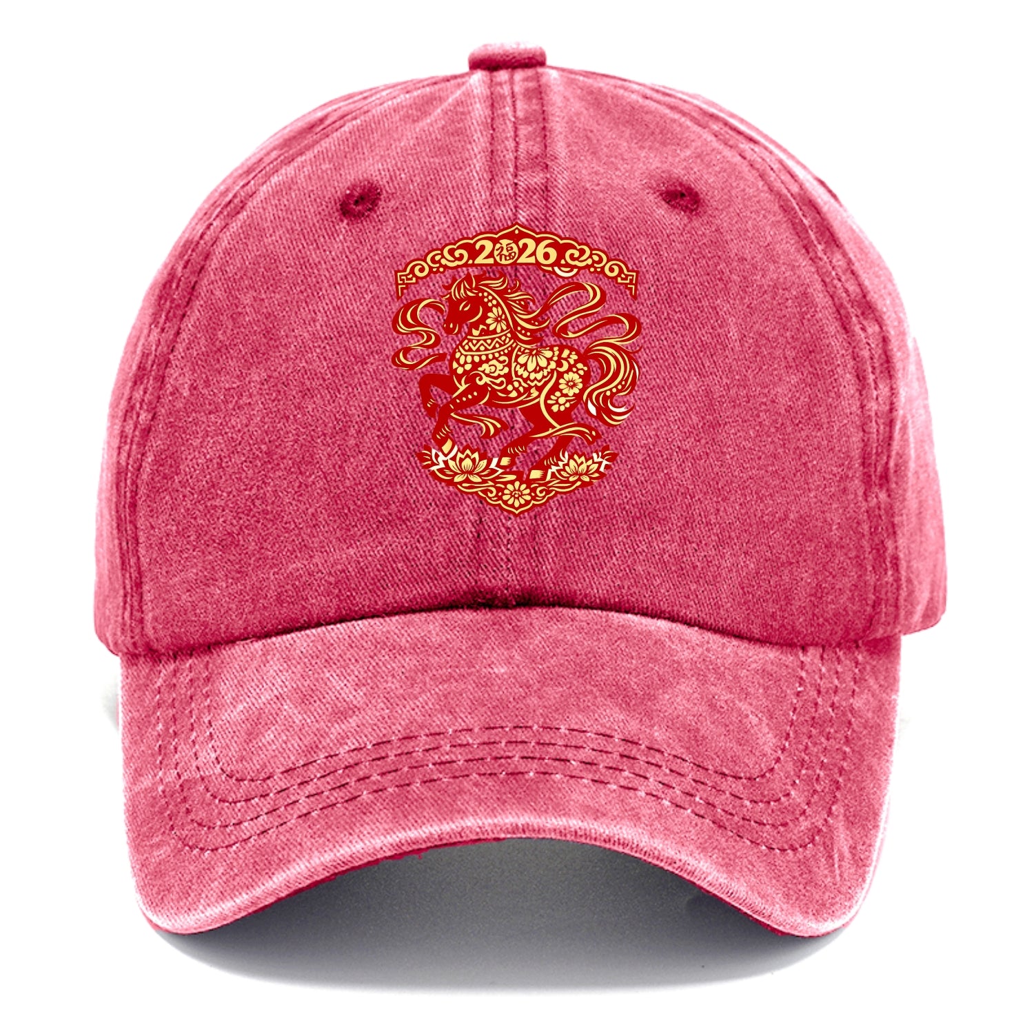 DANCING HORSE | Elegant prancing horse in motion | Graceful curved pose | Floating - Classic Cap - Pomegranate Blush(Pink)