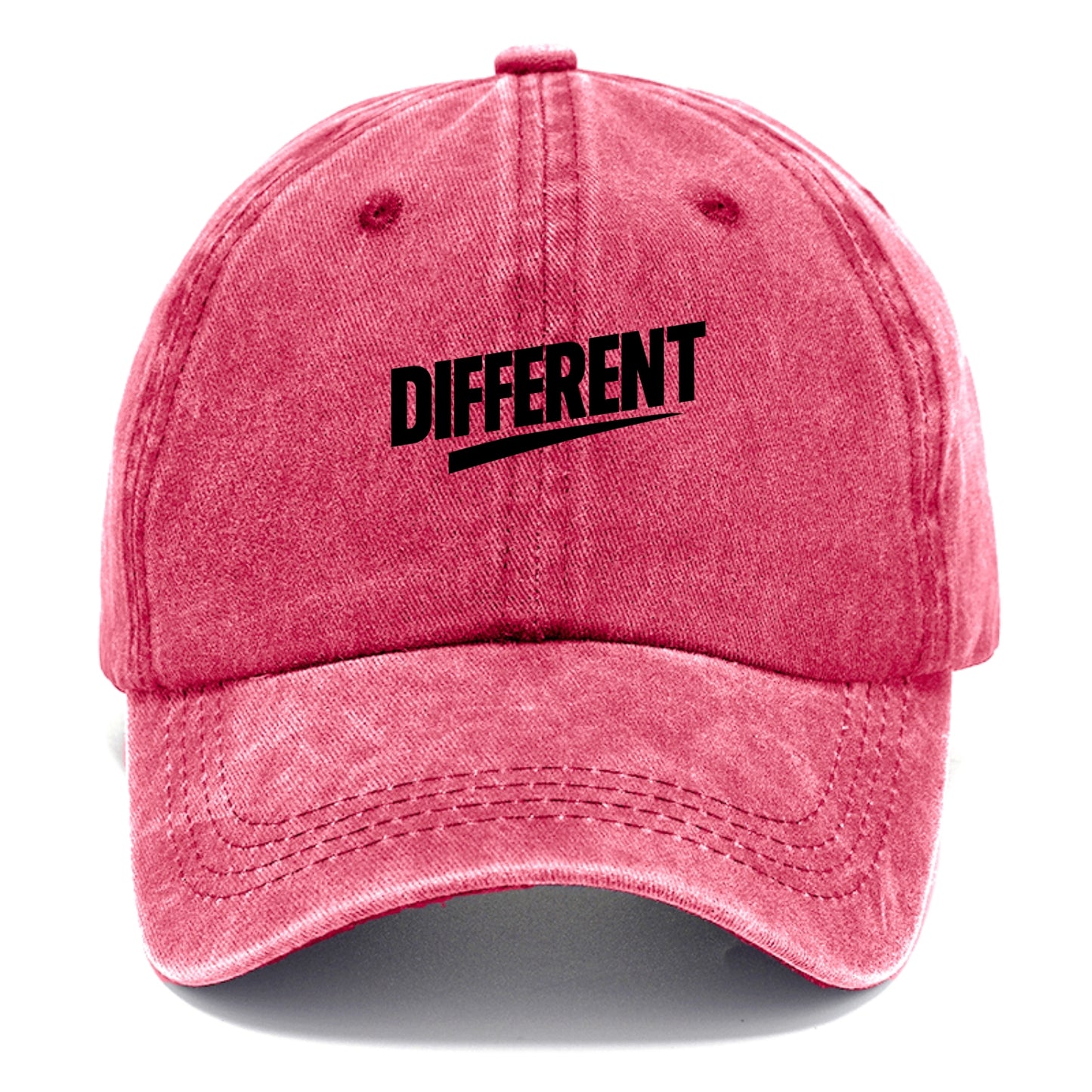 Bold typography design - "DIFFERENT" - standing out, not following crowd - Classic Cap - Pomegranate Blush(Pink)