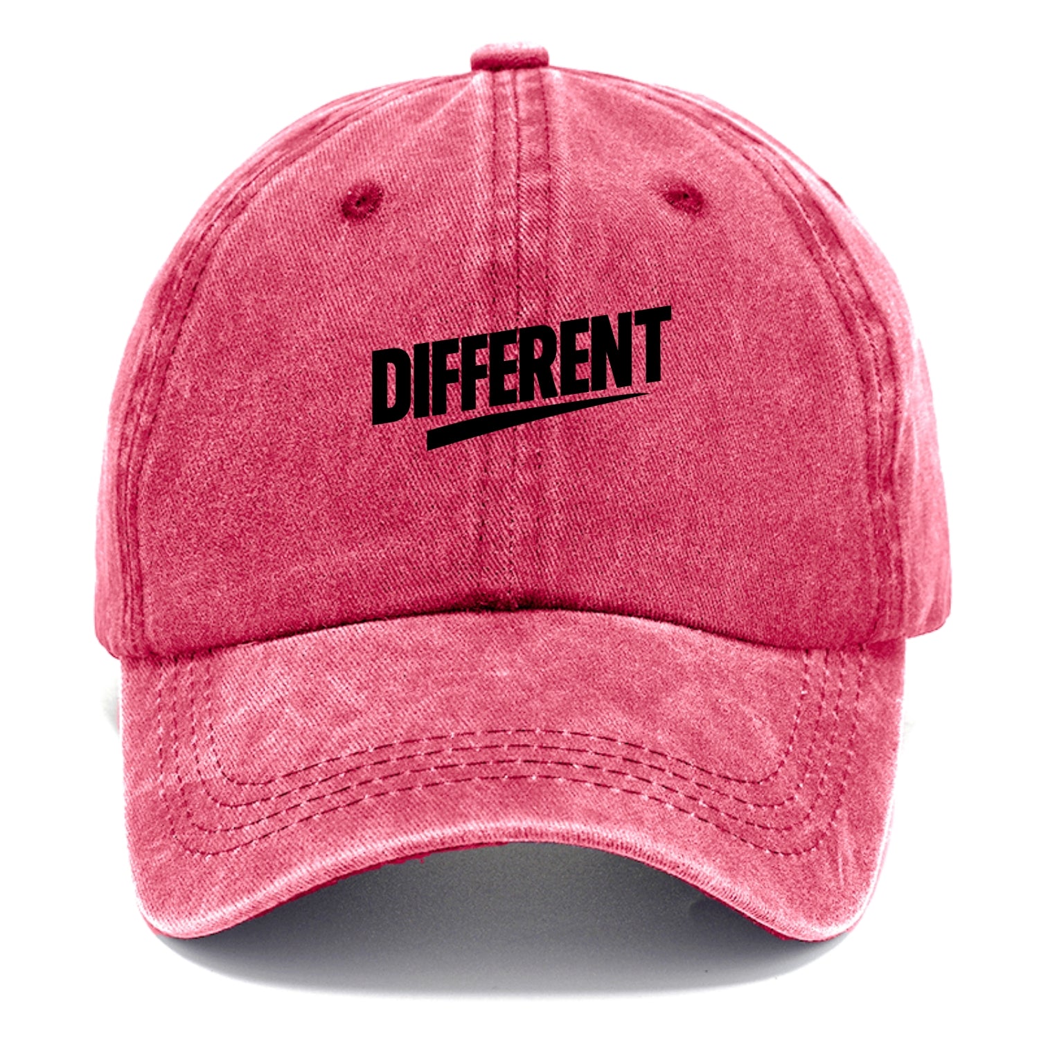 Bold typography design - "DIFFERENT" - standing out, not following crowd - Classic Cap - Pomegranate Blush(Pink)