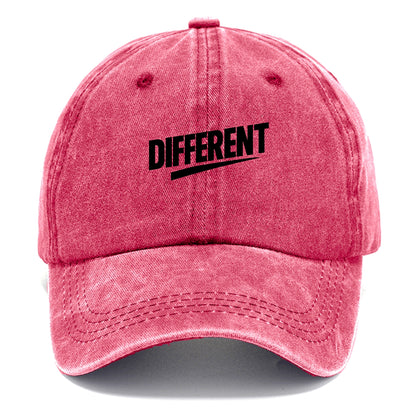 Bold typography design - "DIFFERENT" - standing out, not following crowd - Classic Cap - Pomegranate Blush(Pink)