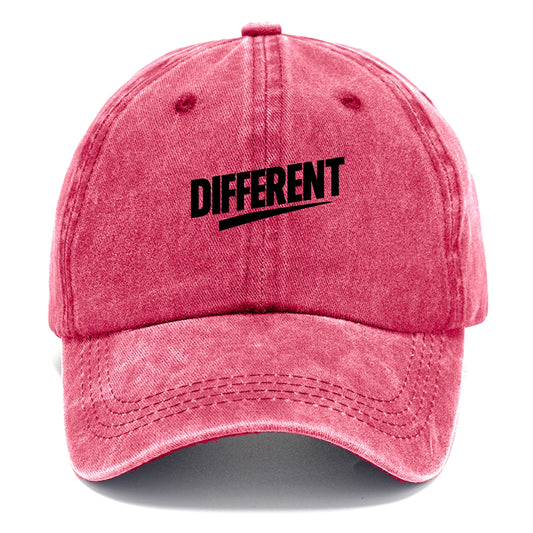 Bold typography design - "DIFFERENT" - standing out, not following crowd - Classic Cap - Pomegranate Blush(Pink)