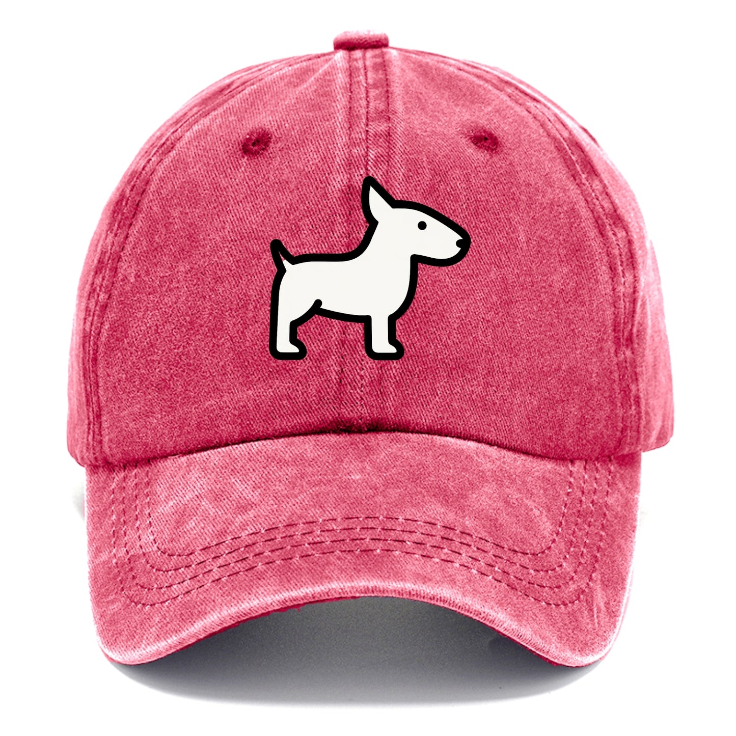 Bull Terrier - White egg-shaped head flat side profile - Classic Cap - Pomegranate Blush(Pink)