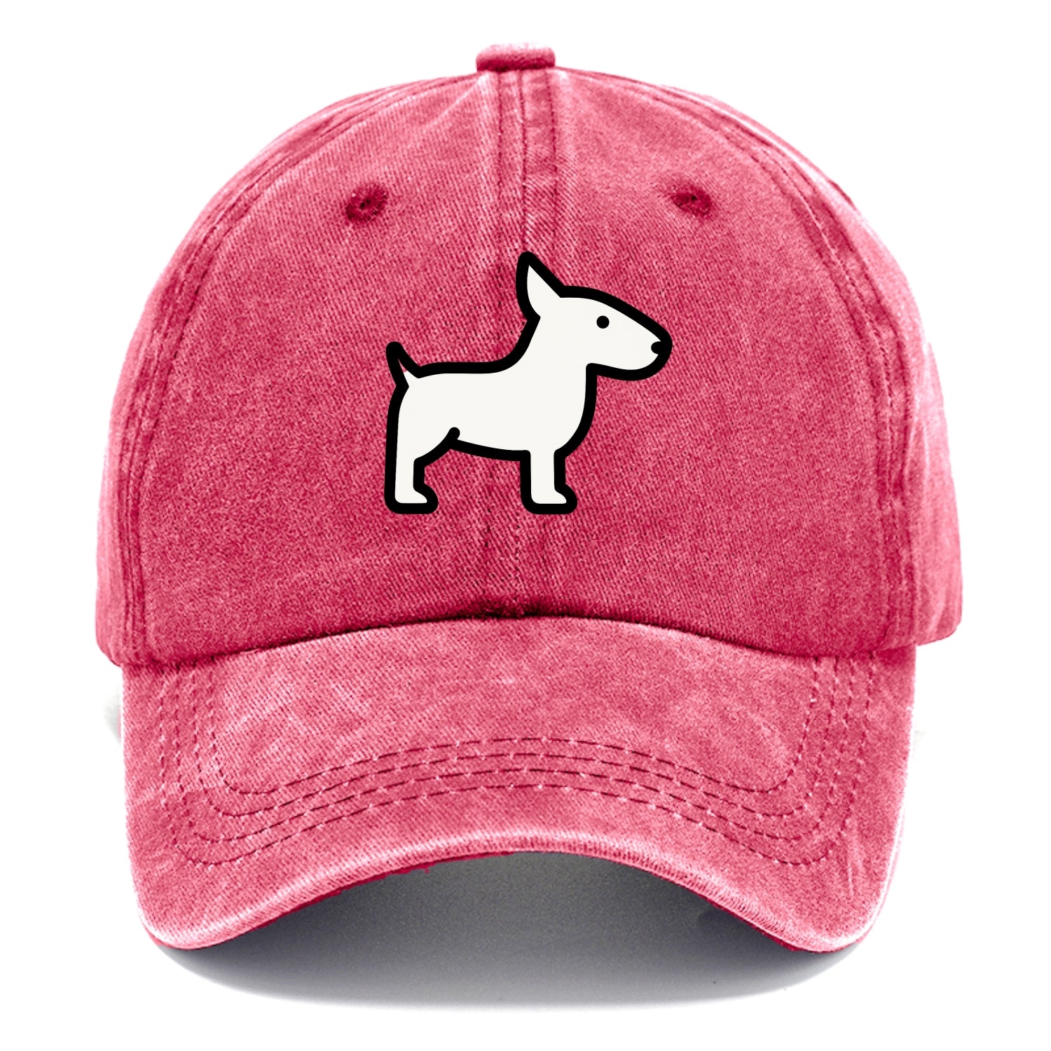 Bull Terrier - White egg-shaped head flat side profile - Classic Cap - Pomegranate Blush(Pink)