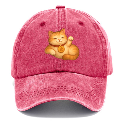 Maneki Neko Pose - Classic Cap - Pomegranate Blush(Pink)
