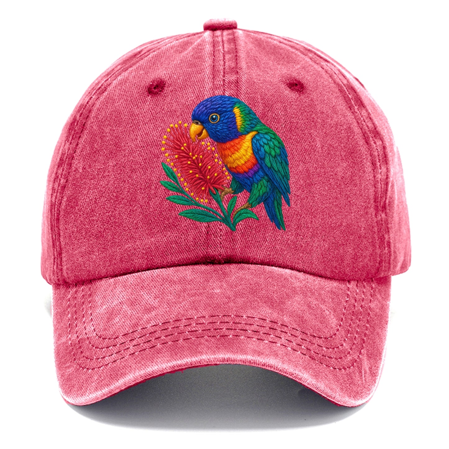 Rainbow Lorikeet Bottlebrush - Classic Cap - Pomegranate Blush(Pink)