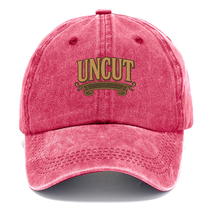 Bold typography design - "UNCUT" - pure, undiluted, authentic - Classic Cap - Pomegranate Blush(Pink)