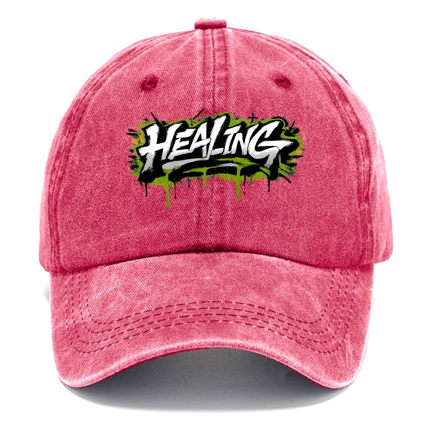 Bold typography design - "HEALING" - in recovery, getting better - Classic Cap - Pomegranate Blush(Pink)