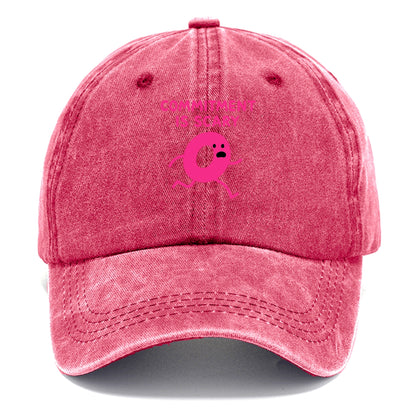 COMMITMENT IS SCARY | Terrified ring running away - Classic Cap - Pomegranate Blush(Pink)