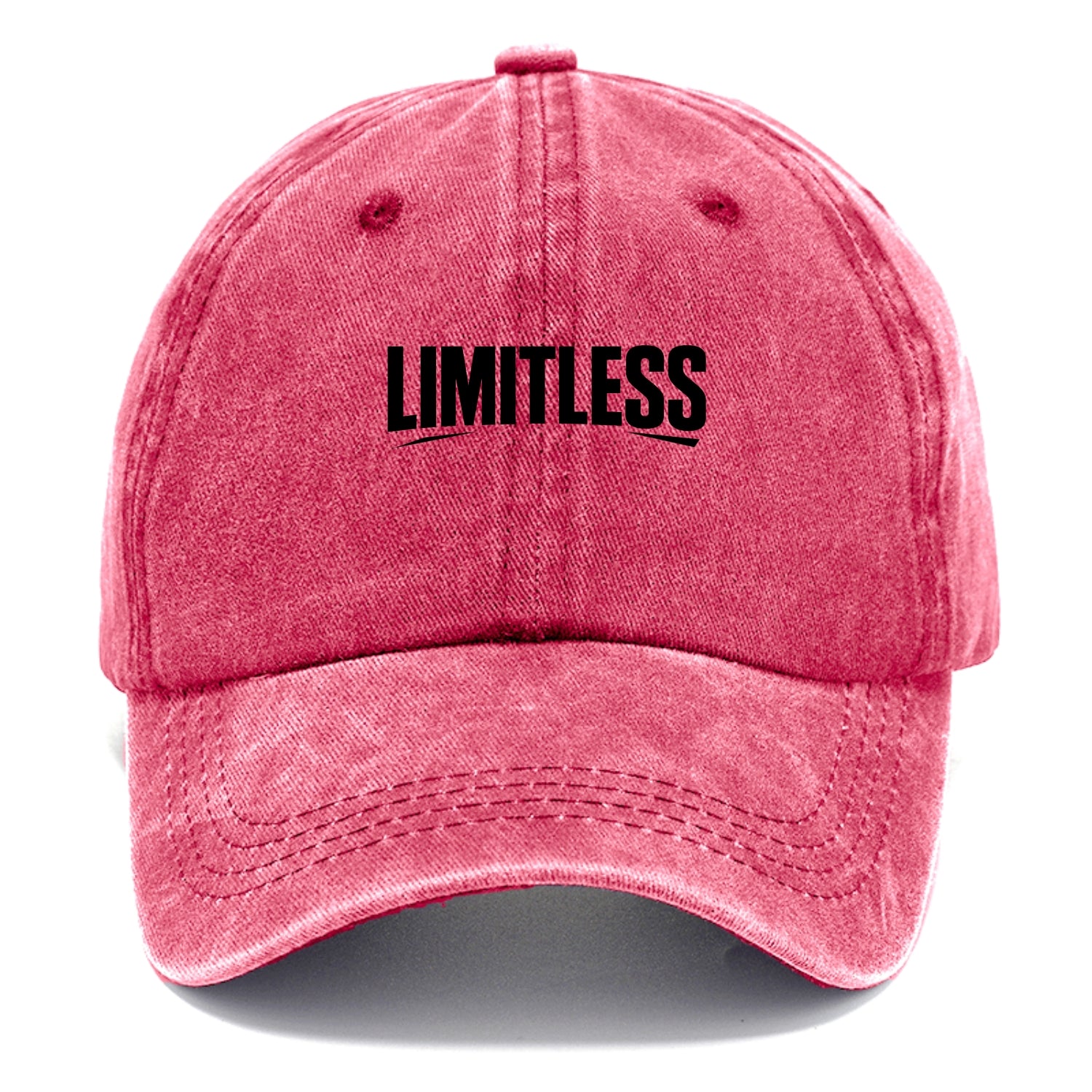 Bold typography design - "LIMITLESS" - no boundaries, infinite potential - Classic Cap - Pomegranate Blush(Pink)