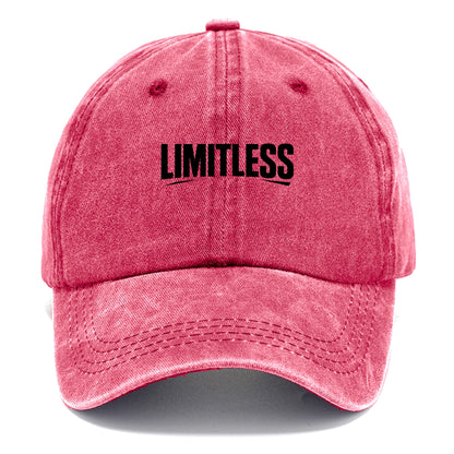 Bold typography design - "LIMITLESS" - no boundaries, infinite potential - Classic Cap - Pomegranate Blush(Pink)