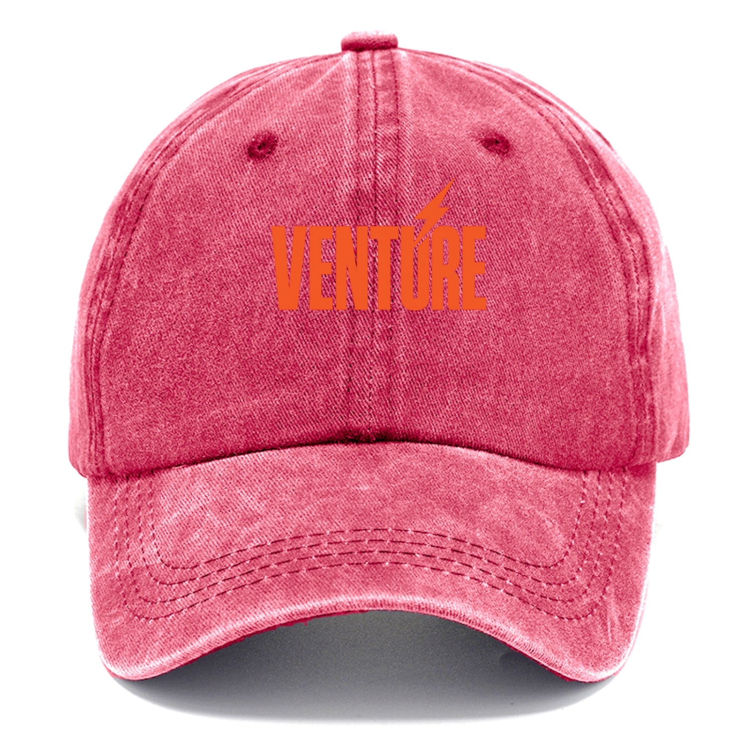 Bold typography design - "VENTURE" - taking risks, bold exploration - Classic Cap - Pomegranate Blush(Pink)