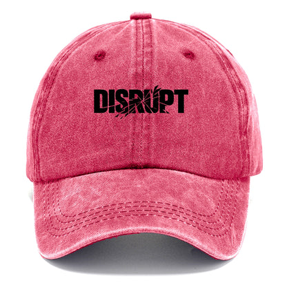Bold typography design - "DISRUPT" - breaking patterns, changing game - Classic Cap - Pomegranate Blush(Pink)