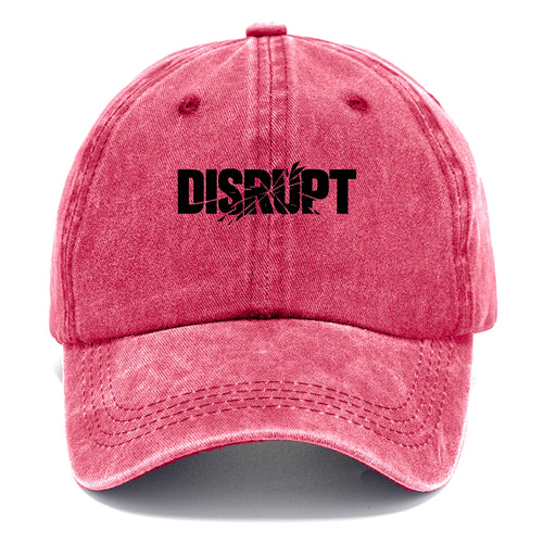 Bold typography design - DISRUPT - breaking patterns, changing game - Classic Cap