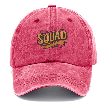 Bold typography design - "SQUAD" - your crew, your people - Classic Cap - Pomegranate Blush(Pink)