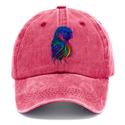Vibrant parrot with feathers flowing into tropical rainbow streams, every color of - Classic Cap - Pomegranate Blush(Pink)
