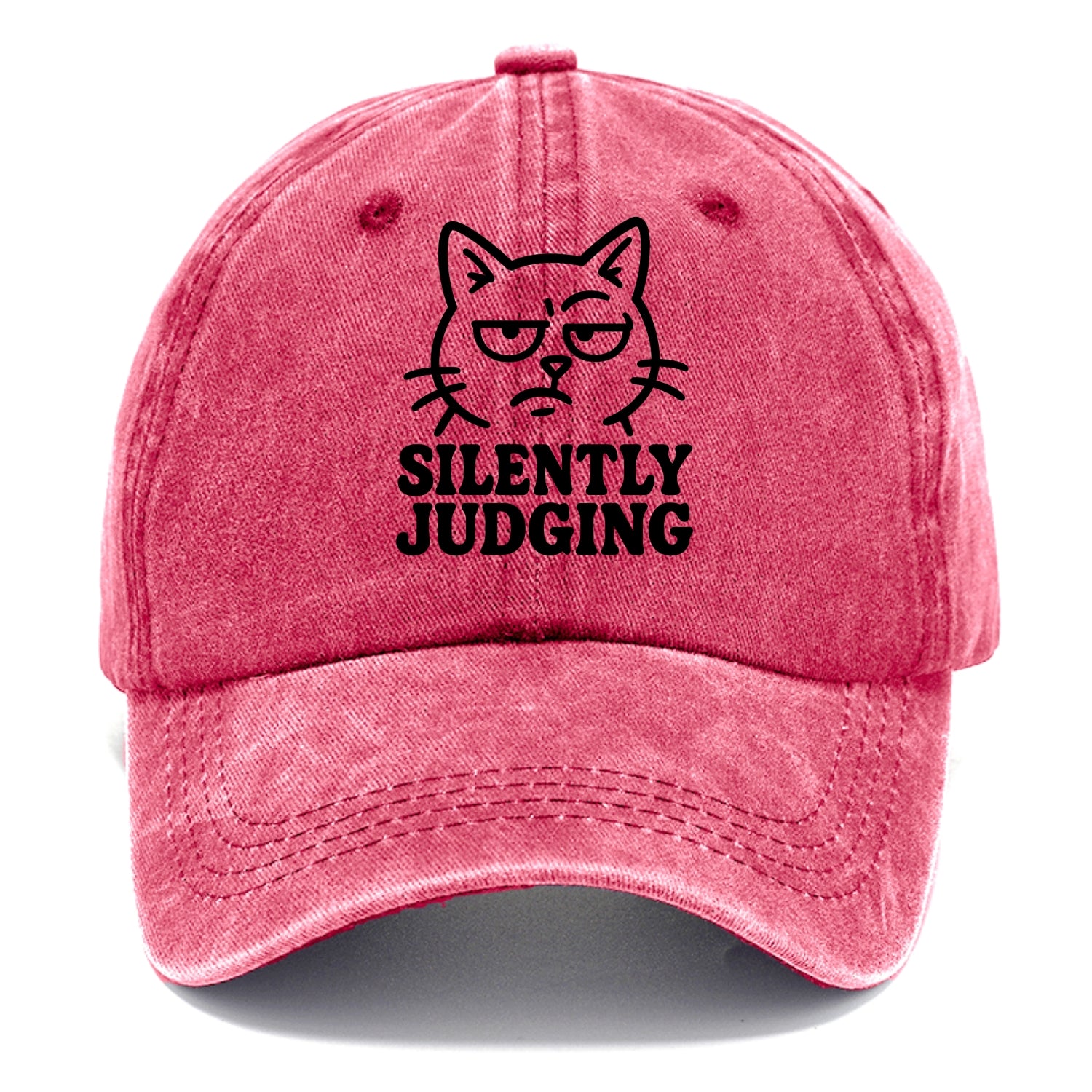 Sassy Side-Eye Cat - Classic Cap - Pomegranate Blush(Pink)