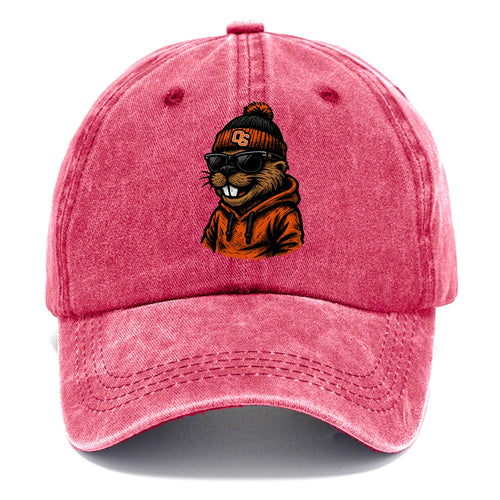 Corvallis Beaver wearing Oregon State beanie with OS patch - Classic Cap