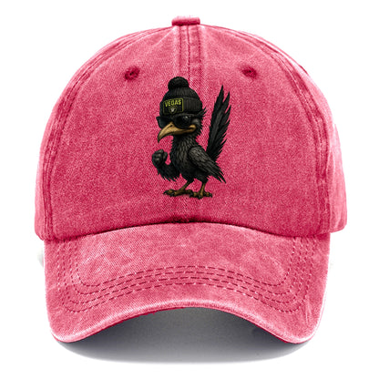 Vegas Roadrunner wearing Raiders beanie with neon patch and wayfarer sunglasses - Classic Cap - Pomegranate Blush(Pink)