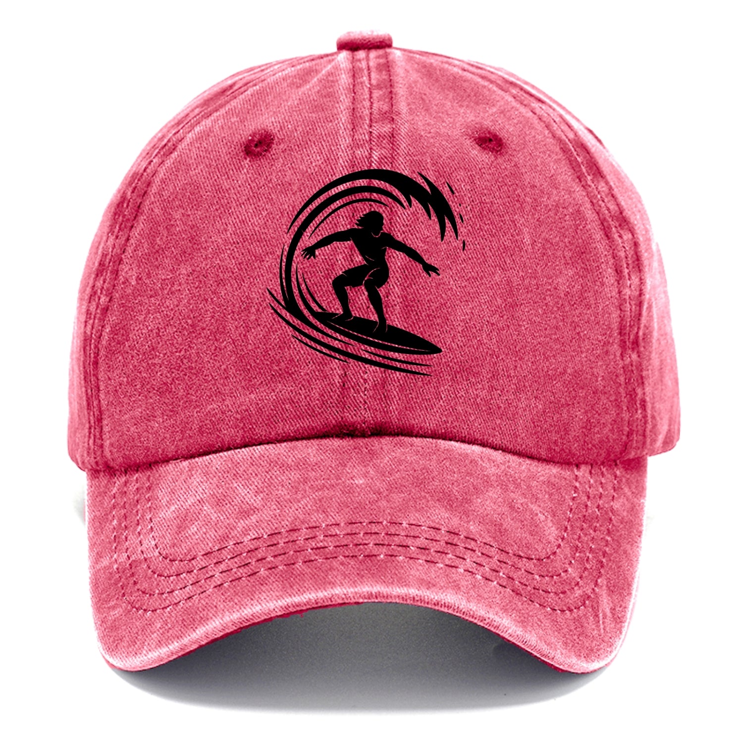 Hawaiian surfer riding big wave - Classic Cap - Pomegranate Blush(Pink)