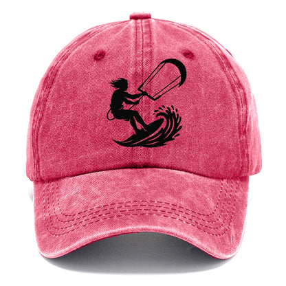 Kite surfer riding wave - Classic Cap - Pomegranate Blush(Pink)
