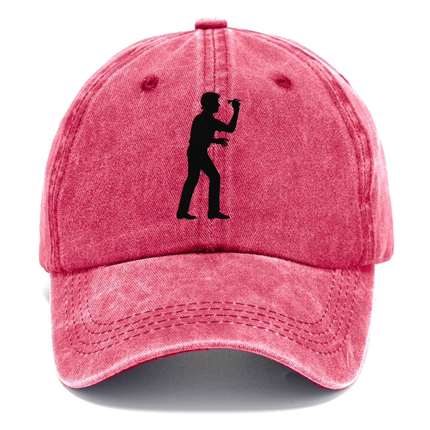 Darts player in throwing stance - Classic Cap - Pomegranate Blush(Pink)