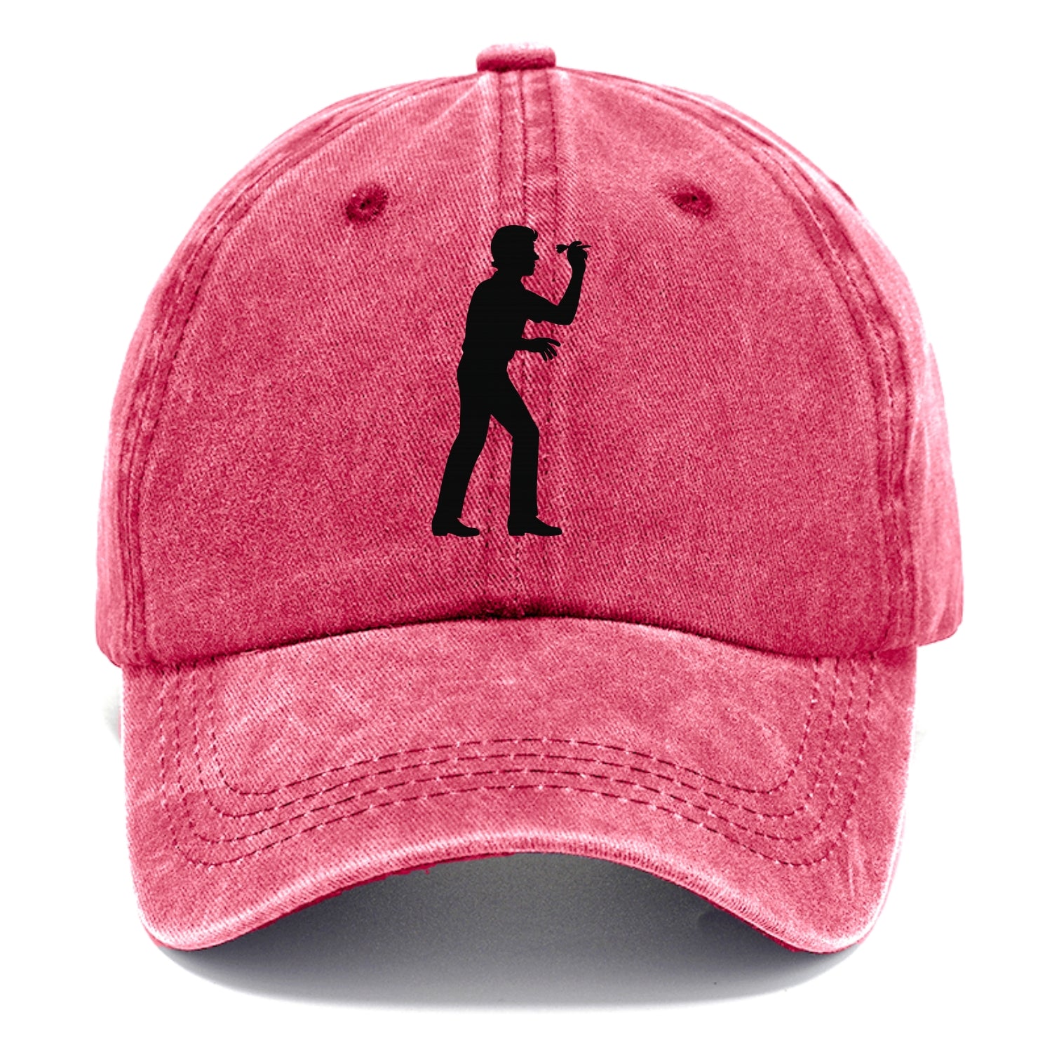 Darts player in throwing stance - Classic Cap - Pomegranate Blush(Pink)