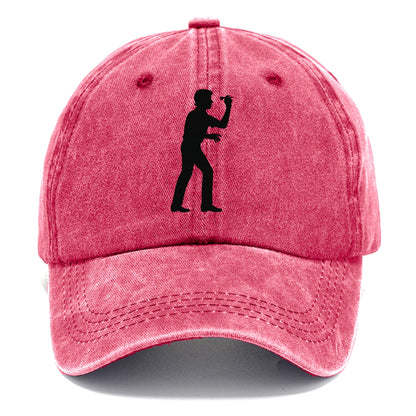 Darts player in throwing stance - Classic Cap - Pomegranate Blush(Pink)
