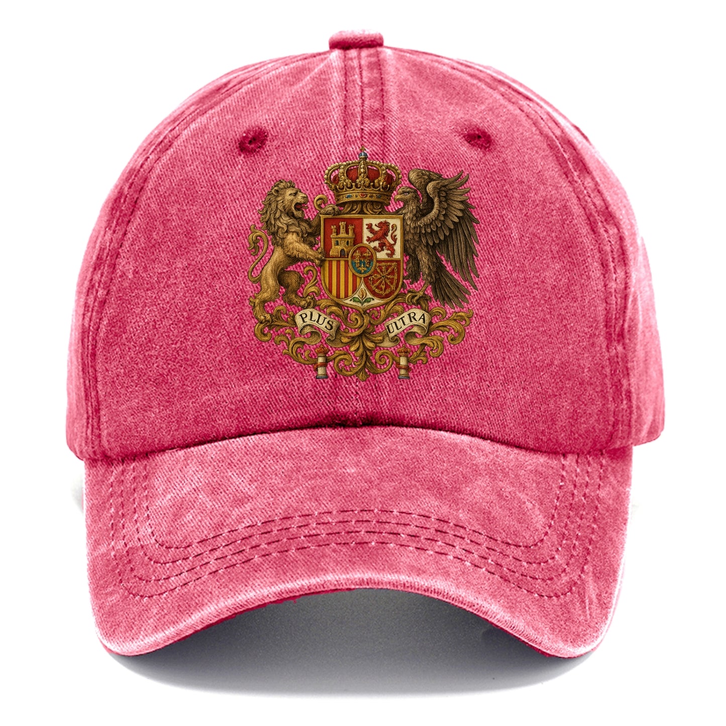 Spain Royal Logo (traditional Corona Real Española, Plus Ultra Banner, Premium Emblem) Classic Cap - Pomegranate Blush(Pink)