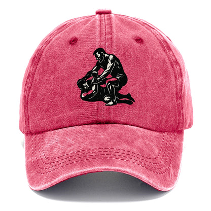 MMA fighter in ground submission hold - Classic Cap - Pomegranate Blush(Pink)