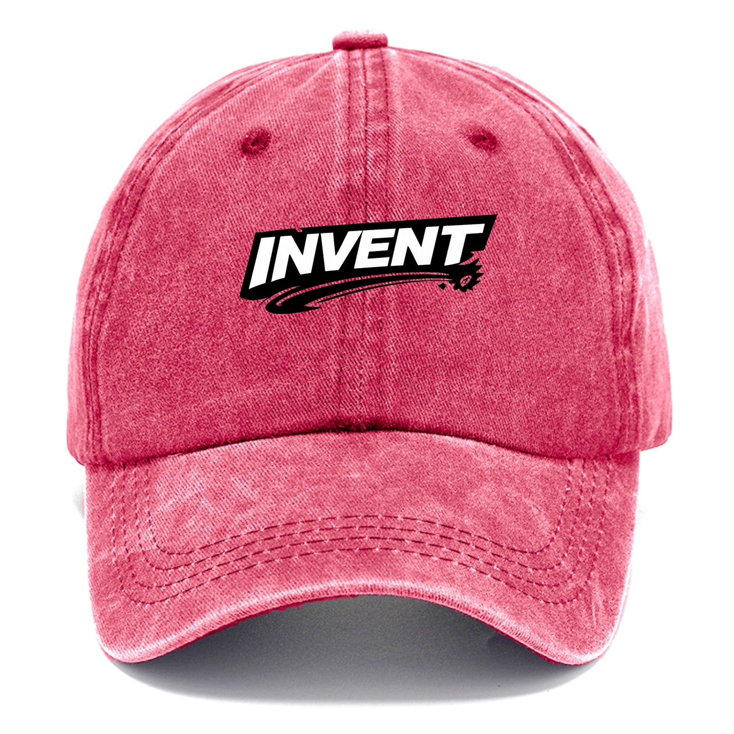 Bold typography design - "INVENT" - creating new things, originating - Classic Cap - Pomegranate Blush(Pink)