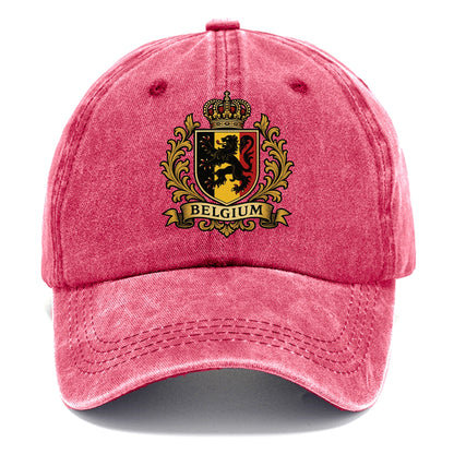 Belgium Lion Emblem (black Lion Rampant, Black/yellow/red Shield) Classic Cap - Pomegranate Blush(Pink)
