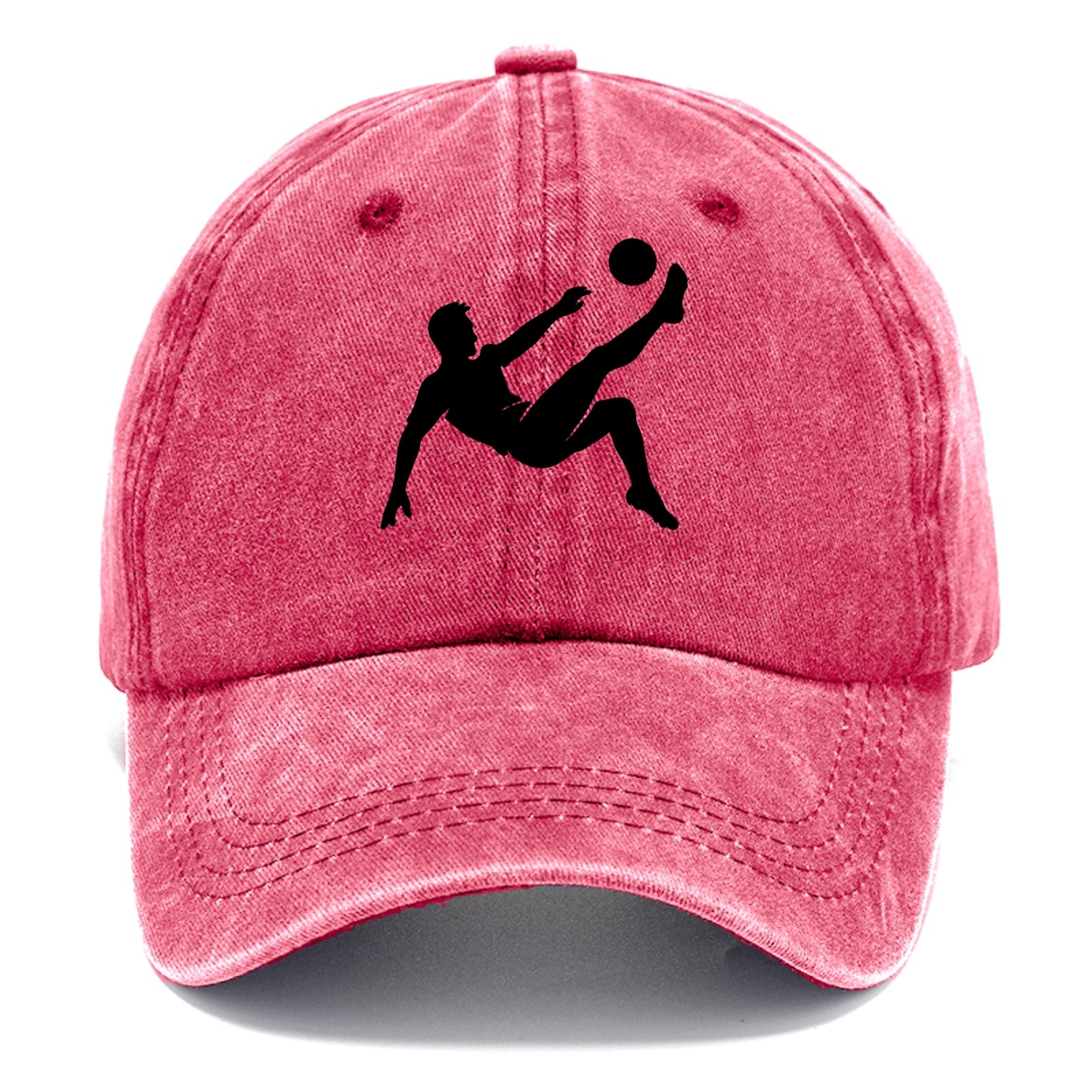 Soccer player kicking ball mid-air - Classic Cap - Pomegranate Blush(Pink)