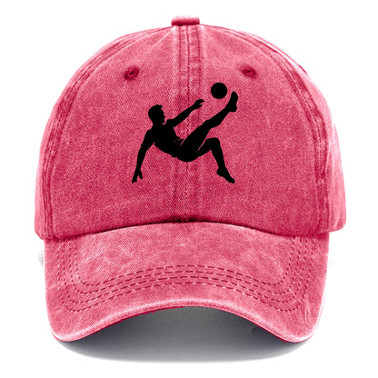 Soccer player kicking ball mid-air - Classic Cap - Pomegranate Blush(Pink)