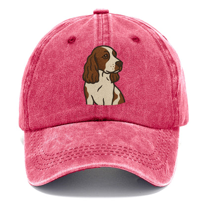 English Cocker Spaniel - Liver and white embroidered design - Classic Cap - Pomegranate Blush(Pink)