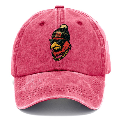 Louisville Cardinal wearing Louisville beanie with L patch - Classic Cap - Pomegranate Blush(Pink)