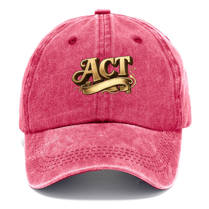 Bold typography design - "ACT" - take action, do something - Classic Cap - Pomegranate Blush(Pink)