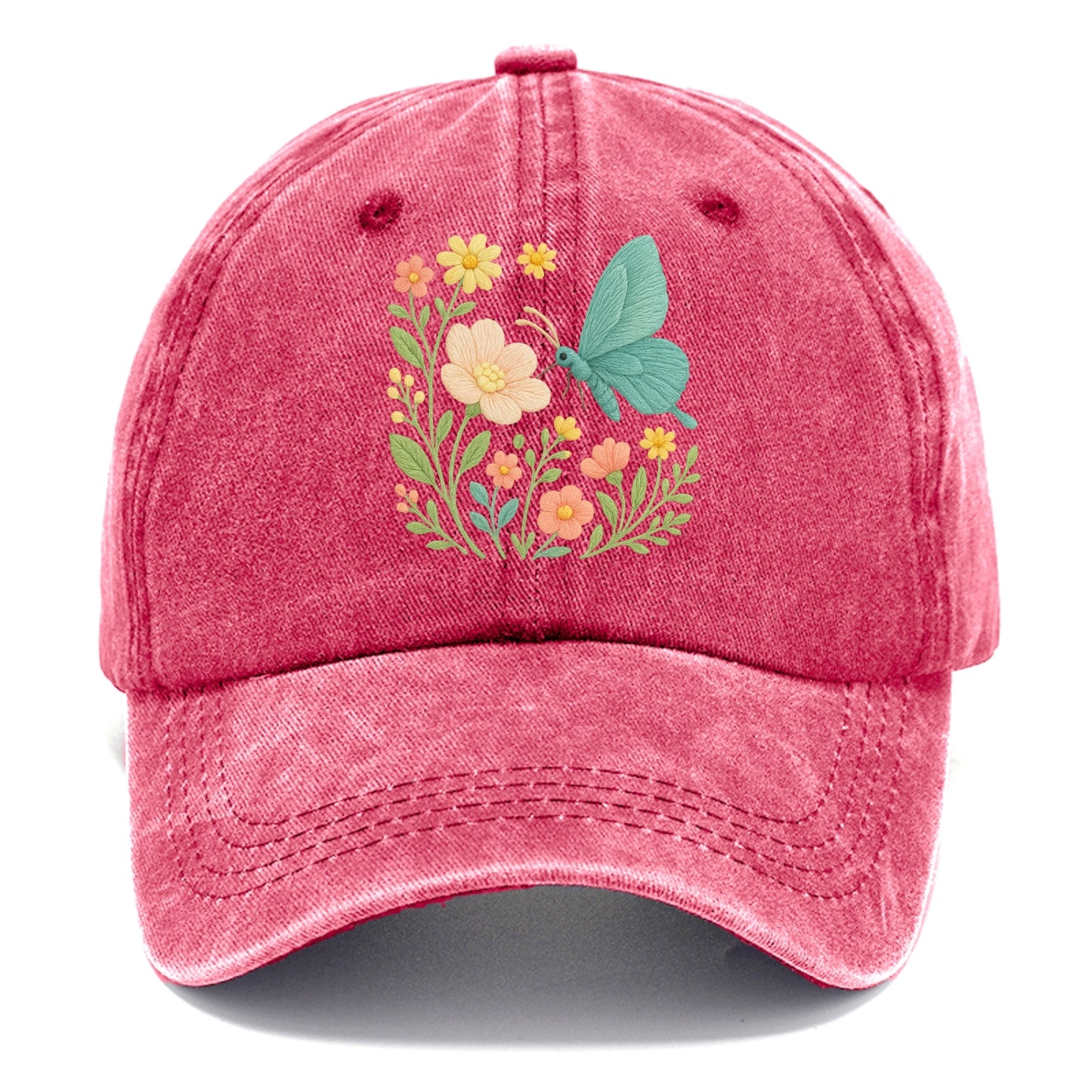 Mint Night Butterfly - Classic Cap - Pomegranate Blush(Pink)