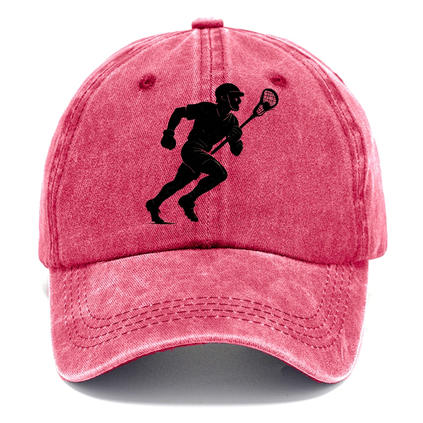 Lacrosse player cradling and running - Classic Cap - Pomegranate Blush(Pink)