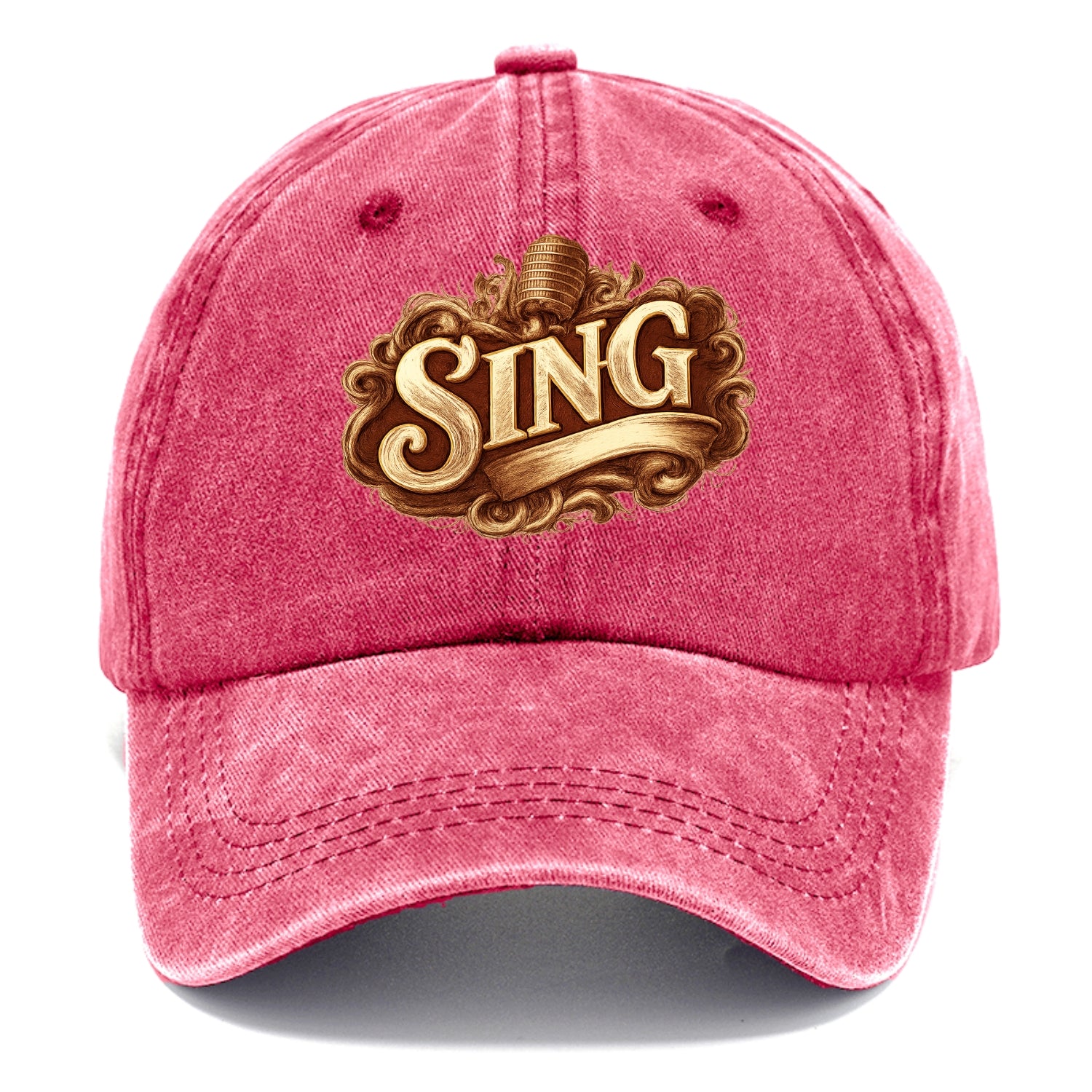 Bold typography design - "SING" - vocal expression, musical soul - Classic Cap - Pomegranate Blush(Pink)