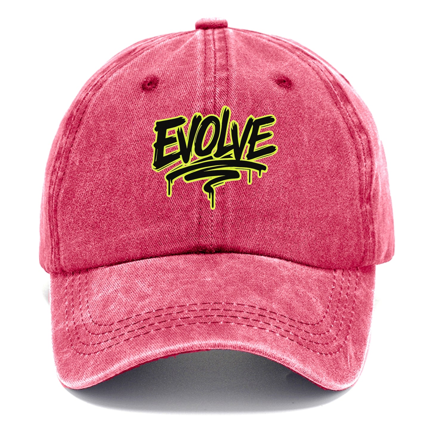 Bold typography design - "EVOLVE" - changing, becoming better - Classic Cap - Pomegranate Blush(Pink)