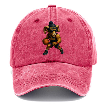 Mile High Bighorn wearing Nuggets beanie with mountain patch and wayfarer sunglasses - Classic Cap - Pomegranate Blush(Pink)