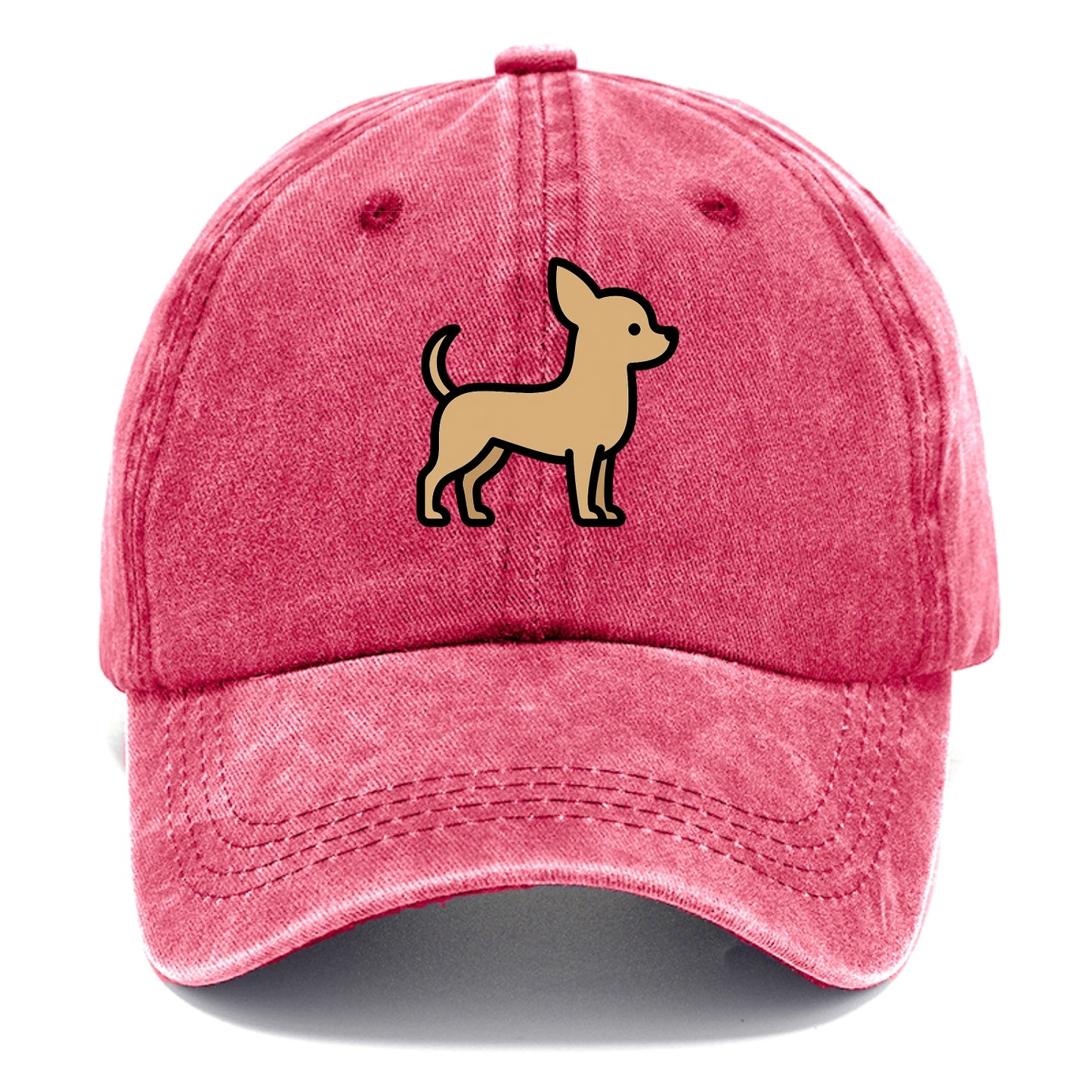 Chihuahua - Tan smooth coat flat side profile - Classic Cap - Pomegranate Blush(Pink)