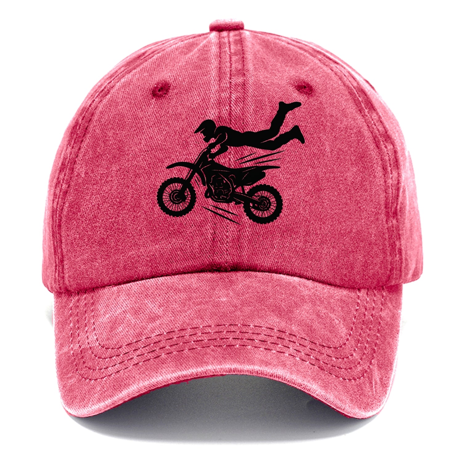 Motocross rider airborne trick - Classic Cap - Pomegranate Blush(Pink)