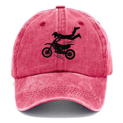 Motocross rider airborne trick - Classic Cap - Pomegranate Blush(Pink)