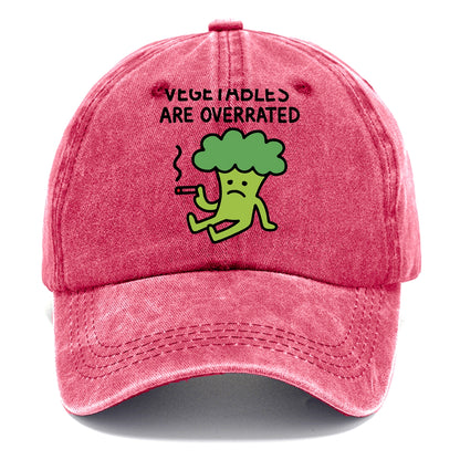 VEGETABLES ARE OVERRATED | Rebellious broccoli smoking - Classic Cap - Pomegranate Blush(Pink)