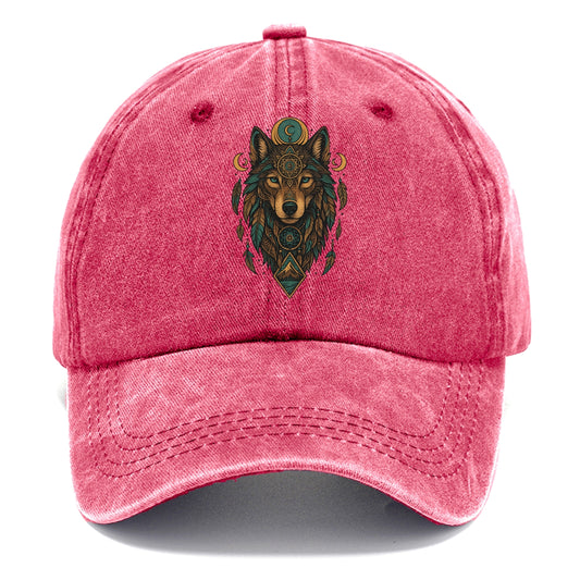 Retro 80s Wolf  - Classic Cap - Pomegranate Blush(Pink)