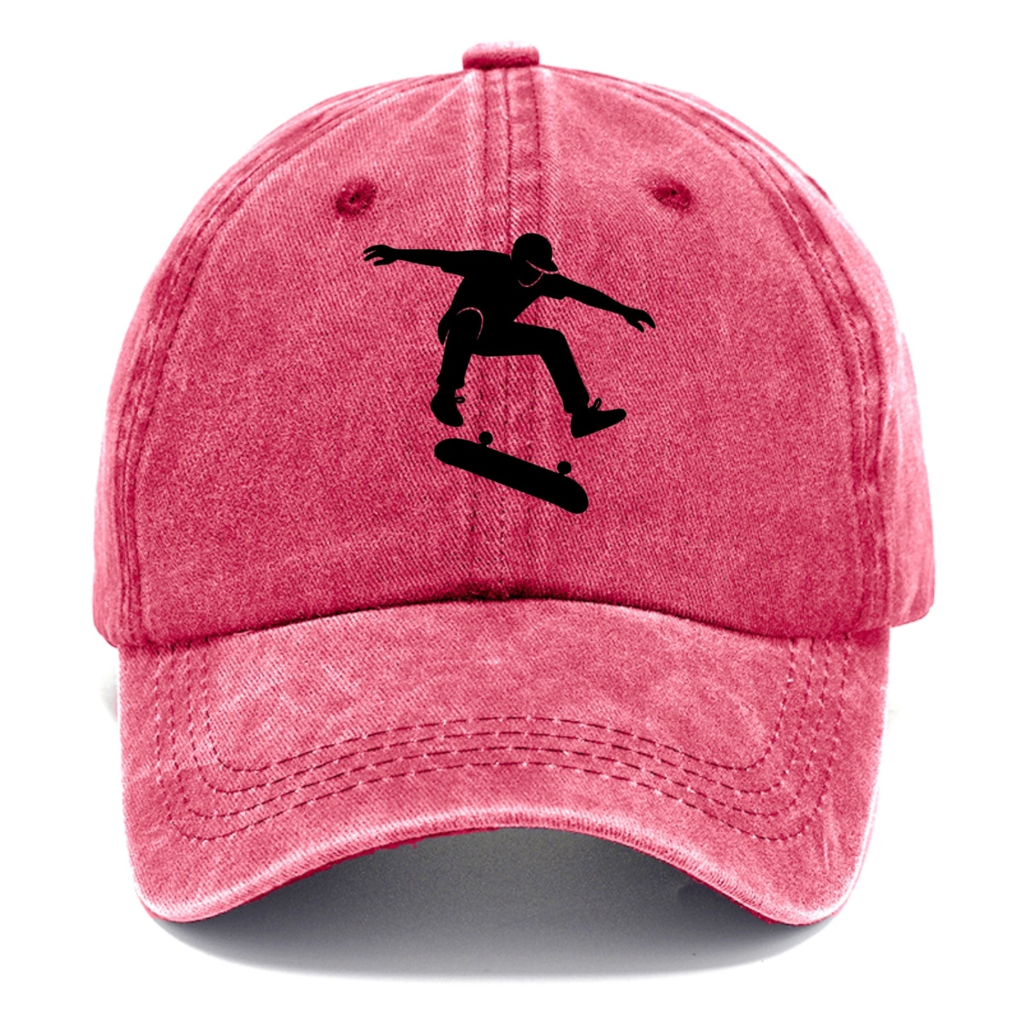 Skateboarder doing kickflip trick - Classic Cap - Pomegranate Blush(Pink)