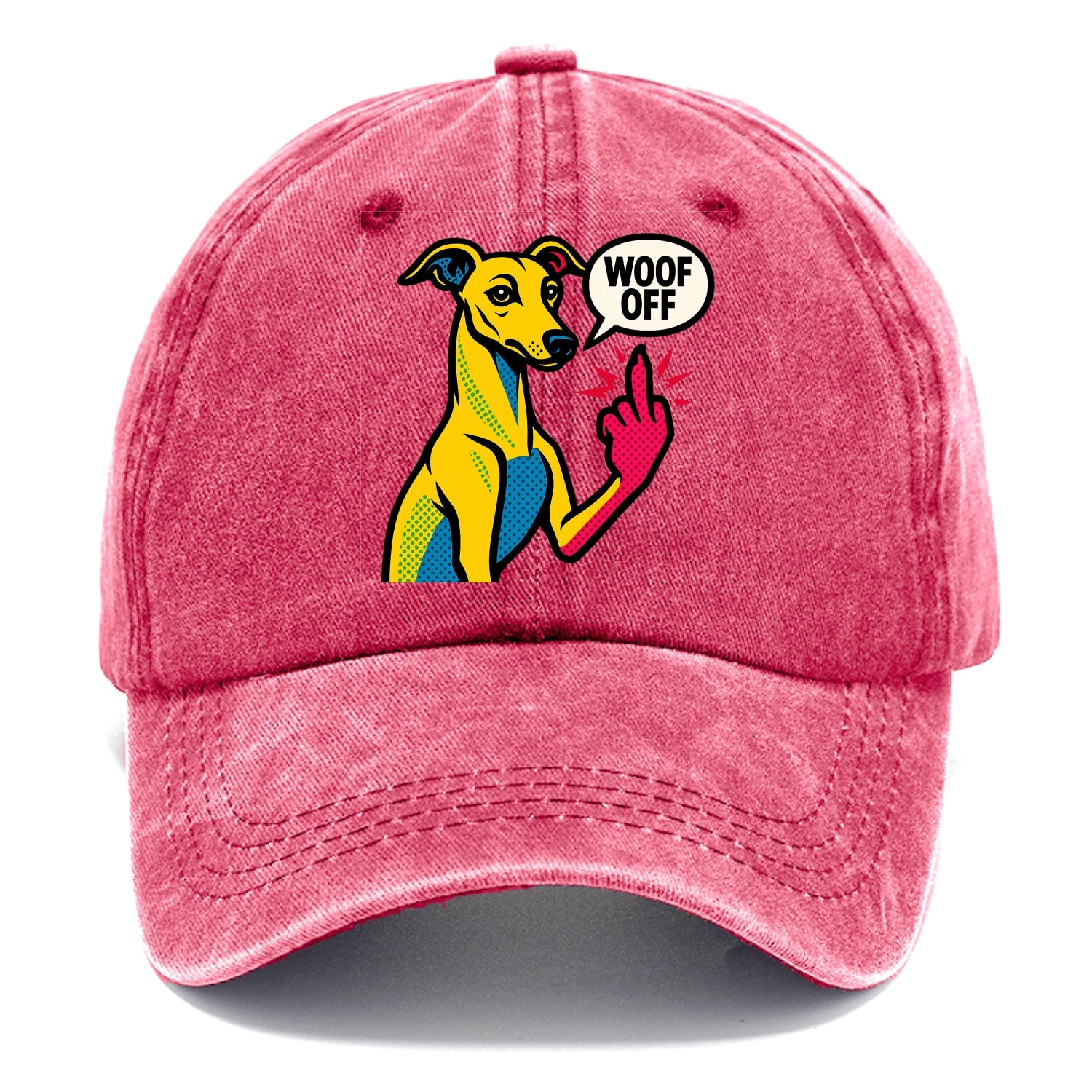 Whippet sleek athletic greyhound-like, elegant long paw giving sass - Classic Cap - Pomegranate Blush(Pink)