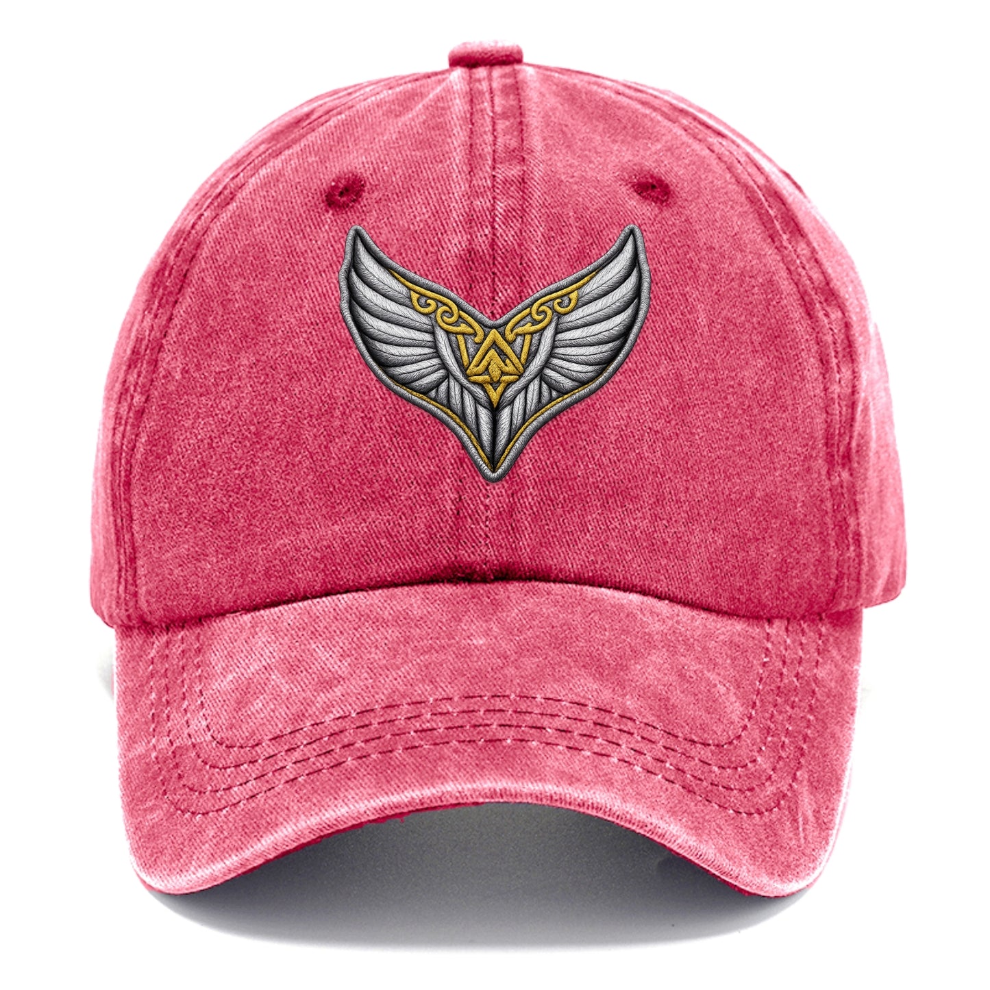 VALKYRIE WINGS - warrior maiden wings in silver and gold , Norse myth - Classic Cap - Pomegranate Blush(Pink)