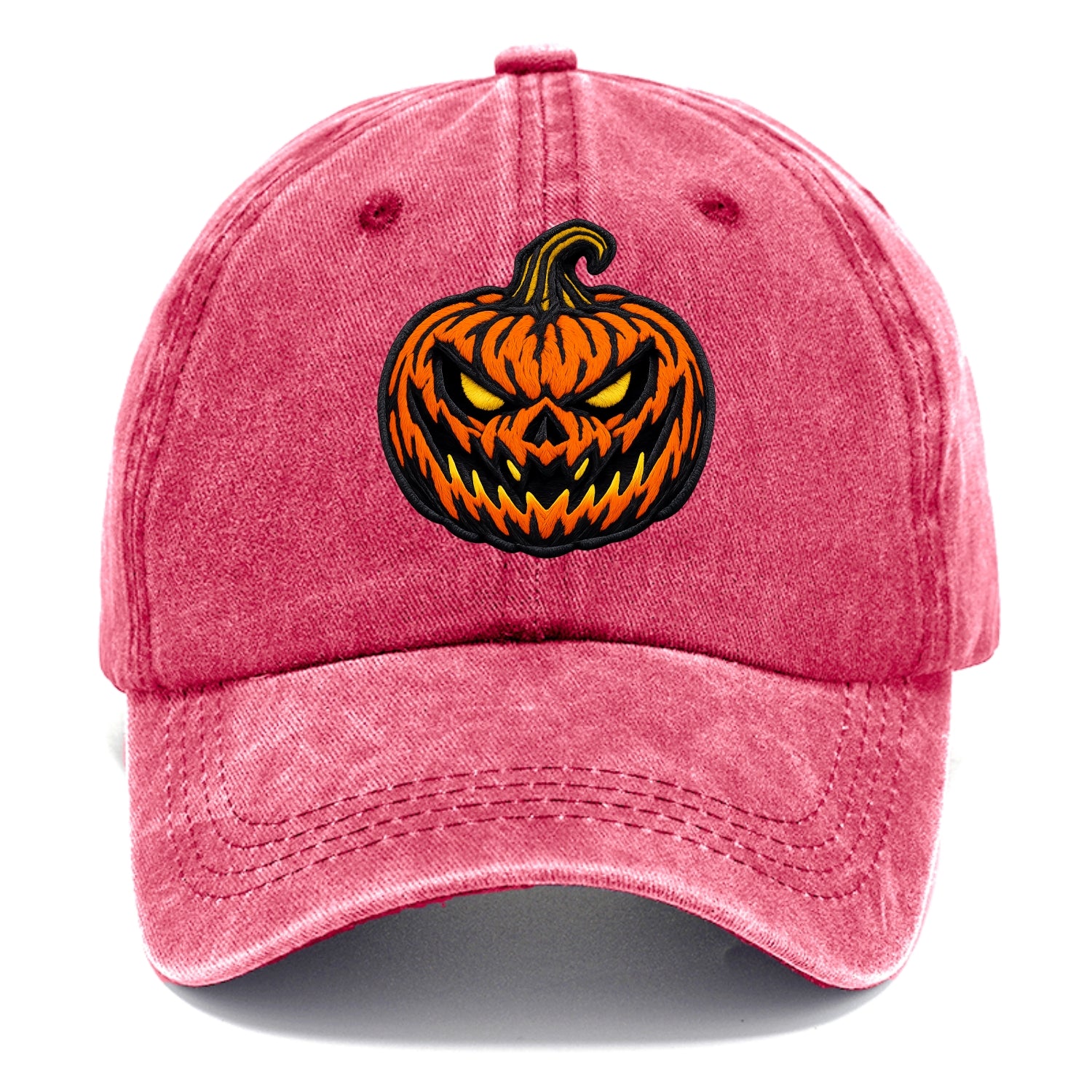 HALLOWEEN PUMPKIN - jack o lantern in orange and black , spooky - Classic Cap - Pomegranate Blush(Pink)